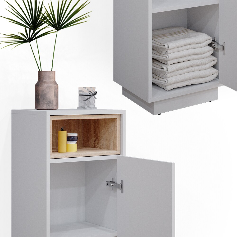 Vicco Badschrank Badezimmerschrank Midischrank Beatrice weiß Badregal Badmöbel