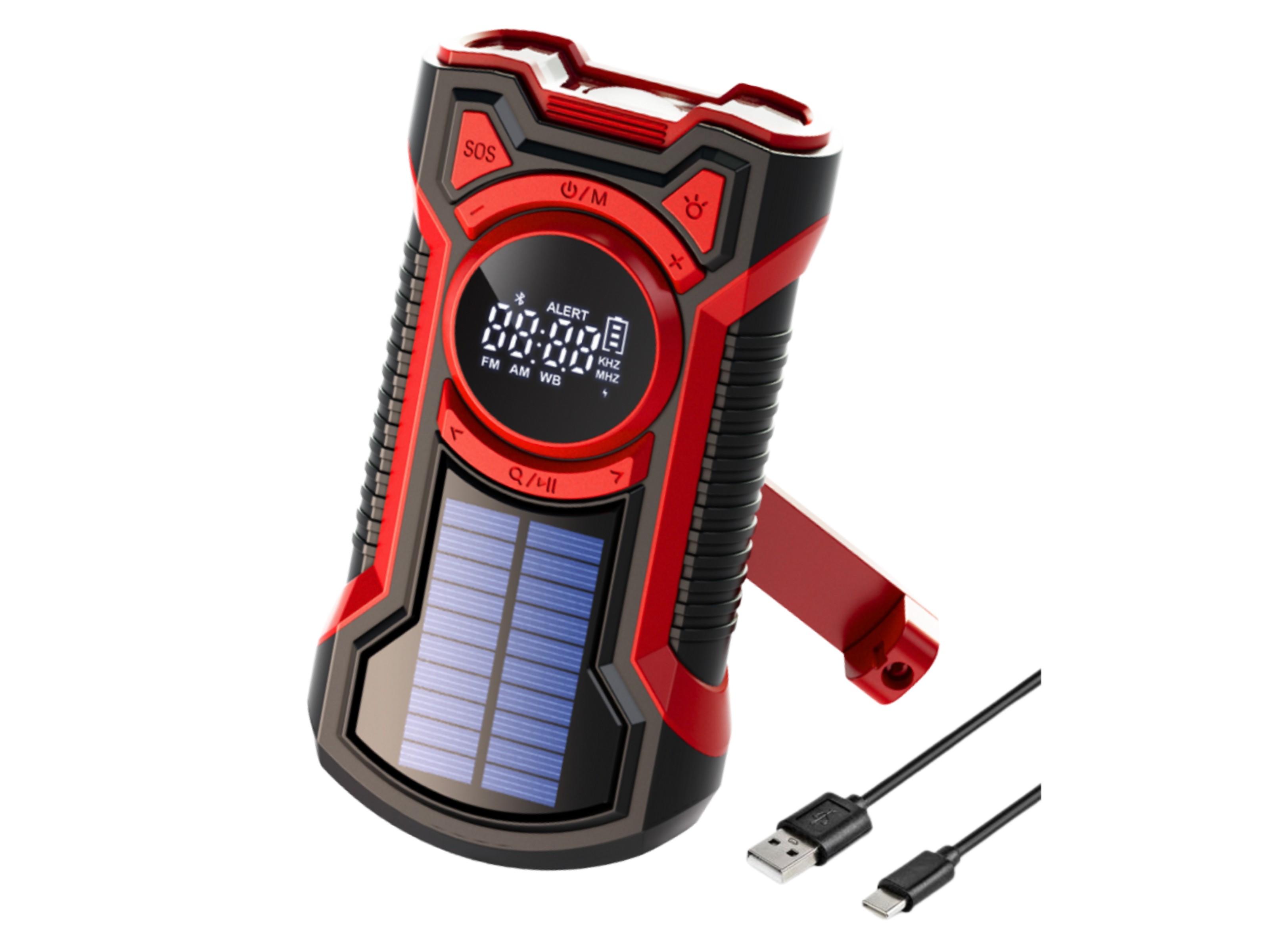Thousandtravelmiles Noodradio met powerbank - Red