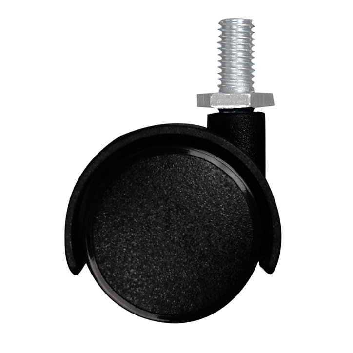 Roulette jumelée pivotante noire 8x15 mm ø3.5 cm, charge max 30 kg
