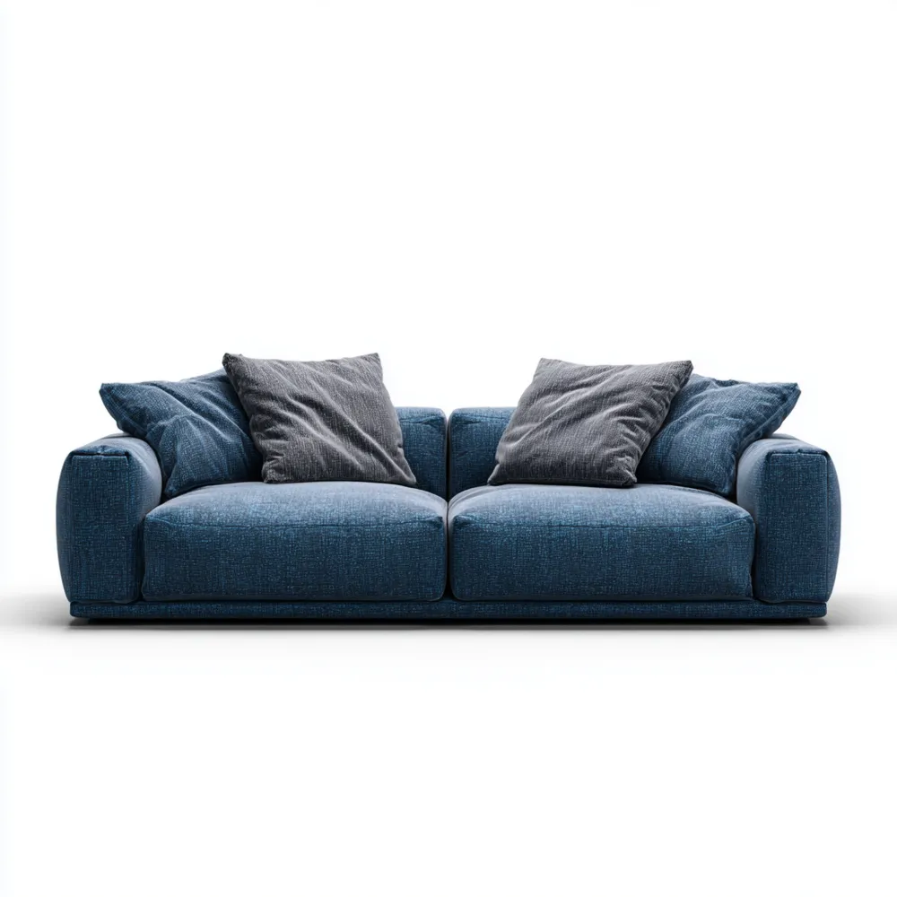 2-Sitzer-Sofa Stoff 200x90x80 cm - Blau - Modernes Design