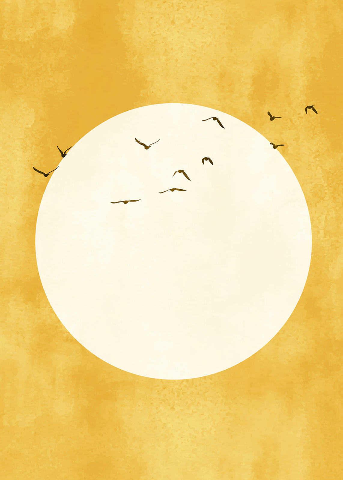 Leinwandbild SONNENSCHEIN - creme-gold - 50x70 cm