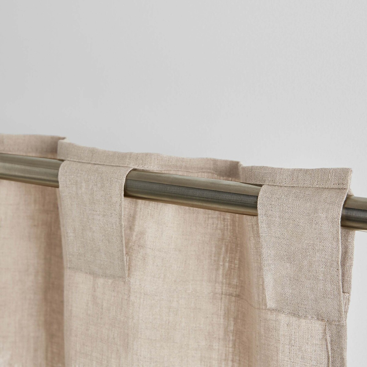 LA REDOUTE INTERIEURS<br>Cortina de linho lavado com laços ocultos, radiador, Onega