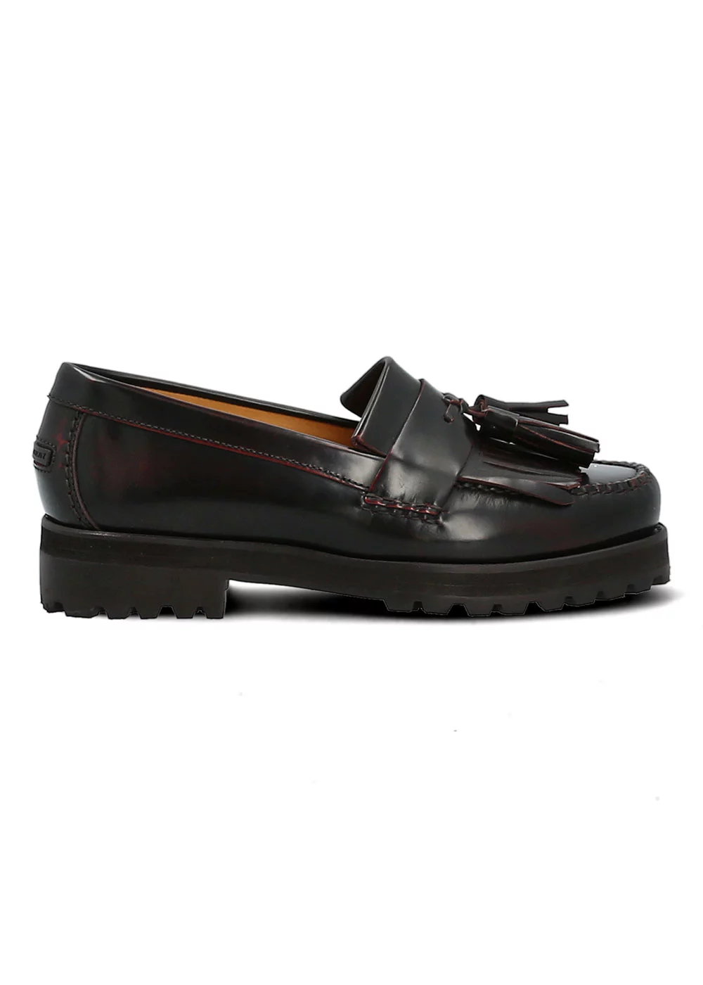 MOCASSIN LUG MOC KILTIE TASSEL BORDEAUX
