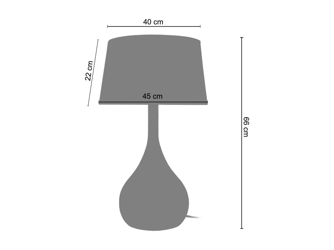 Lampe de salon vase verre transparent ,rouge 66 cm.