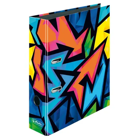 Herlitz Motivordner Neon Art, DIN A4, 80 mm breit