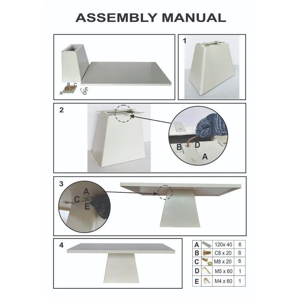 Eettafel Rechthoek 200cm - Beige Eco Composiet - Avia
