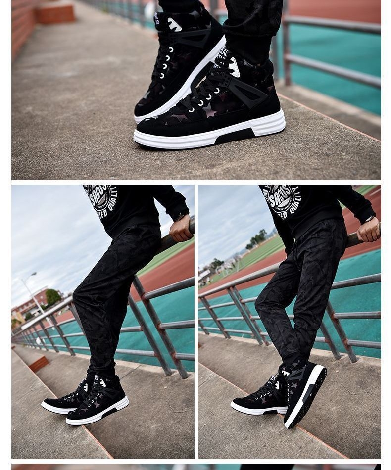 Tanzanite - Hoge sneakers met sterrenprint