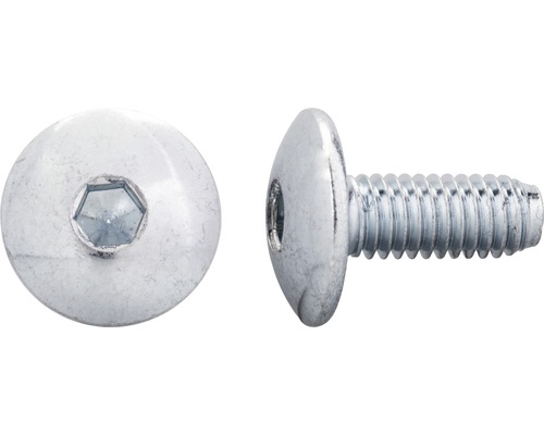Platkopschroef met binnenzeskant M6x15 mm, verzinkt, 100 stuks