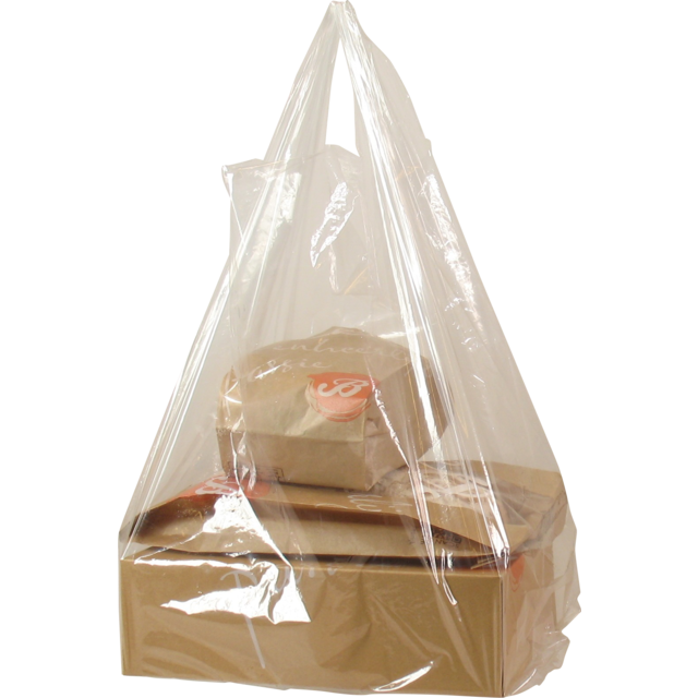 Tas, LDPE, 27x 6x47cm, hemddraagtas, transparant