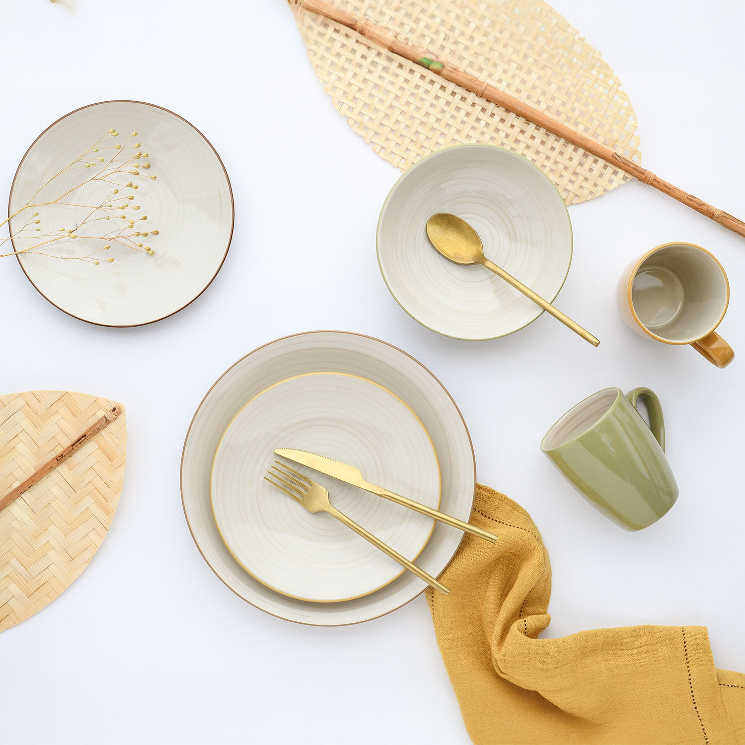 Geschirr-Set Bamboo Garden, 16-teilig