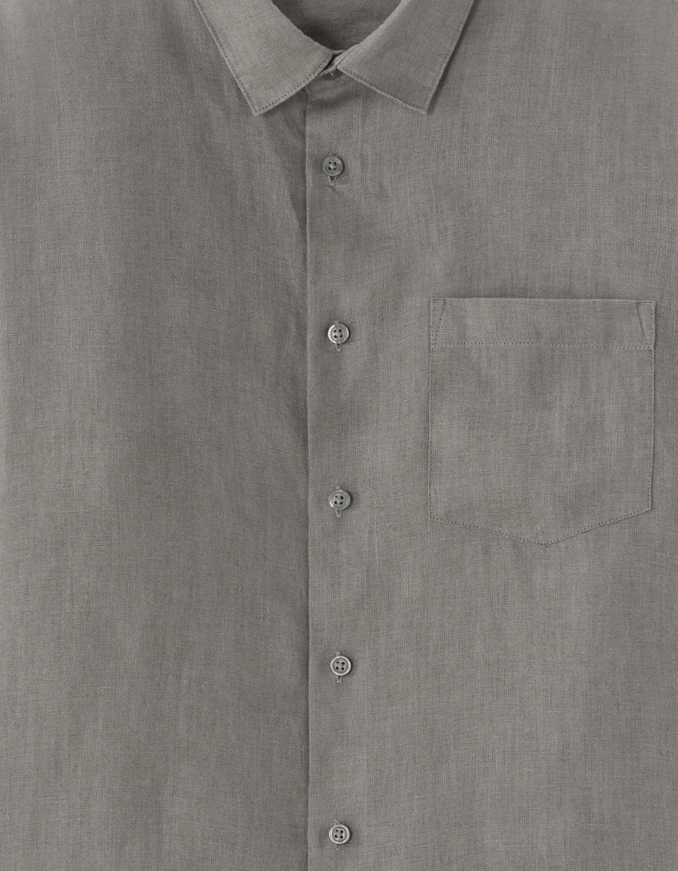Chemise regular 100% lin - gris foncé