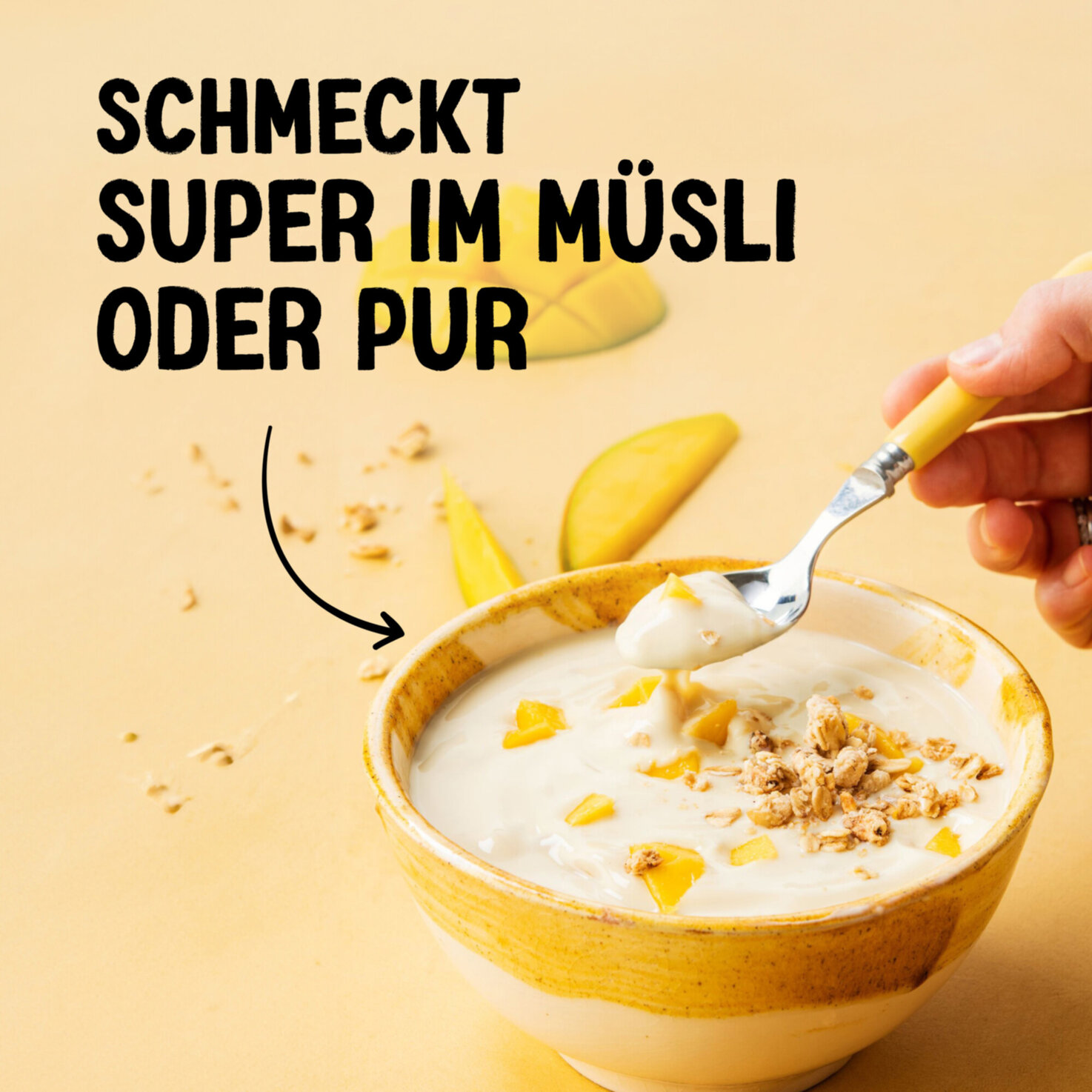 Alpro Soja-Joghurtalternative Mango ohne Zuckerzusatz