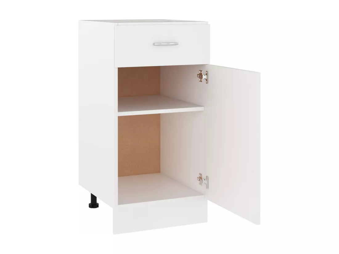 Armoire de plancher à tiroir Blanc 40x46x81,5cm Bois ingénierie