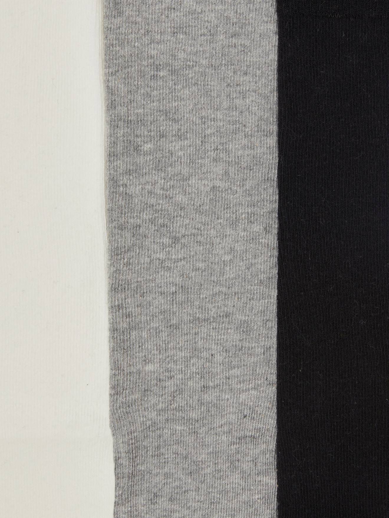 Pacote com 3 pares de meias-calças infantis, cinza médio, bicolor/multicoloridas.