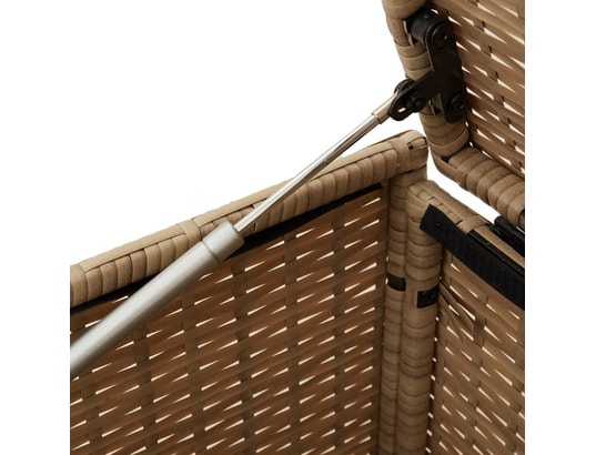 VIDAXL - Coffre Boîte de rangement de jardin et roues mélange beige 190l rot...