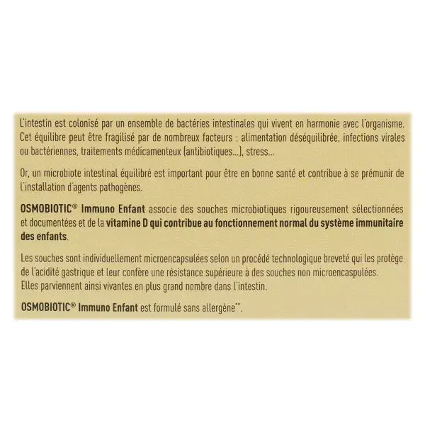 Boiron Osmobiotic Immuno Child 30 sachês