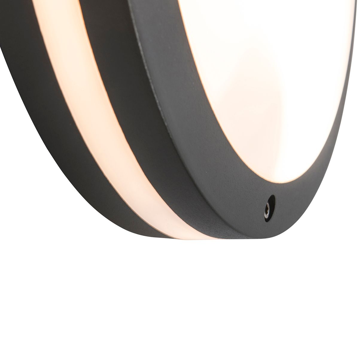 Smart wand- en plafondlamp donkergrijs incl. Wifi A60 - Glow