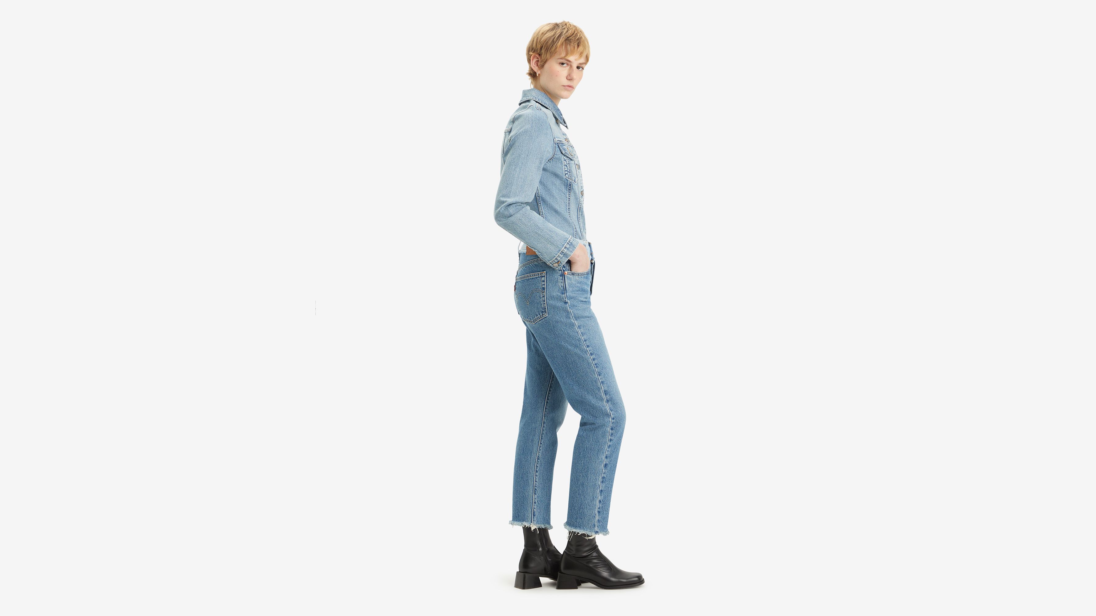 Jean 501® Original Split Crop - Splitting Hairs - Bleu