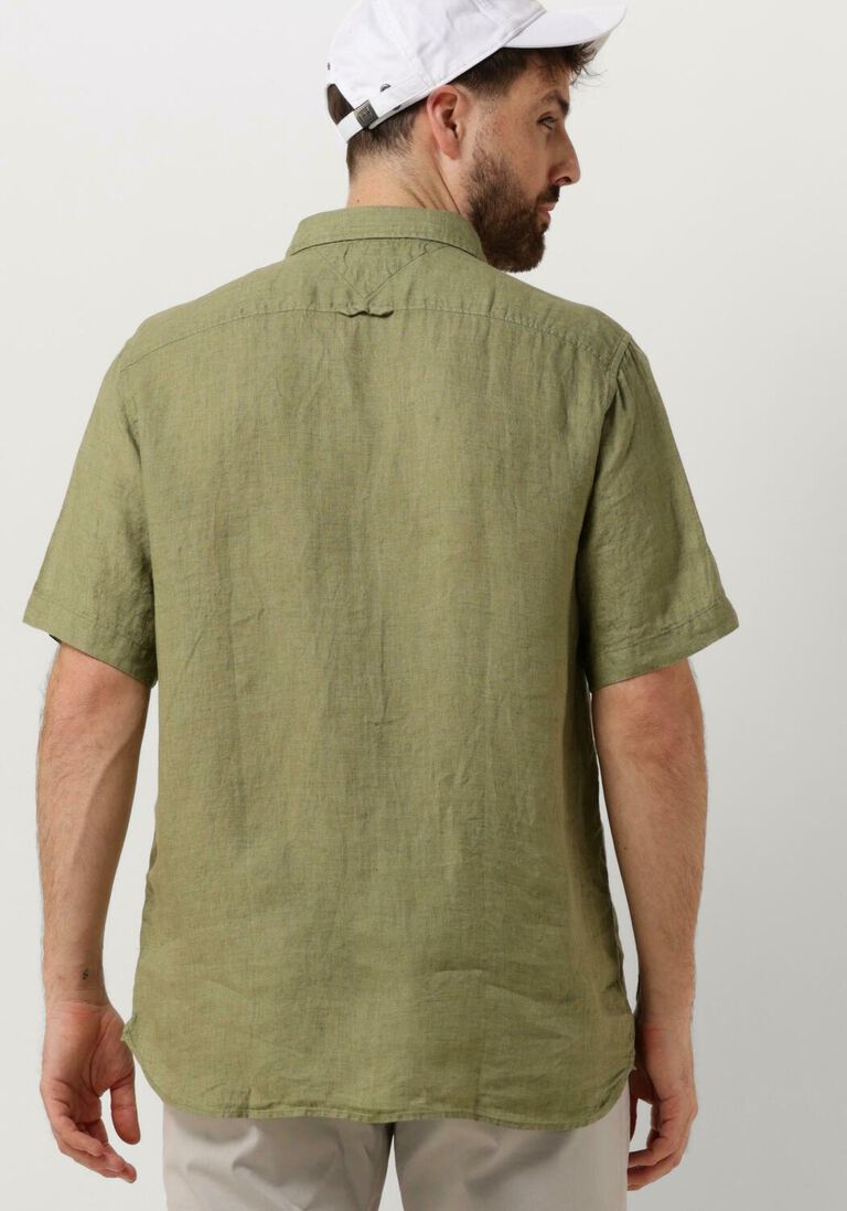 TOMMY HILFIGER olijf tommy hilfiger casual overhemd pigment dyed linen rf shirt s/s
