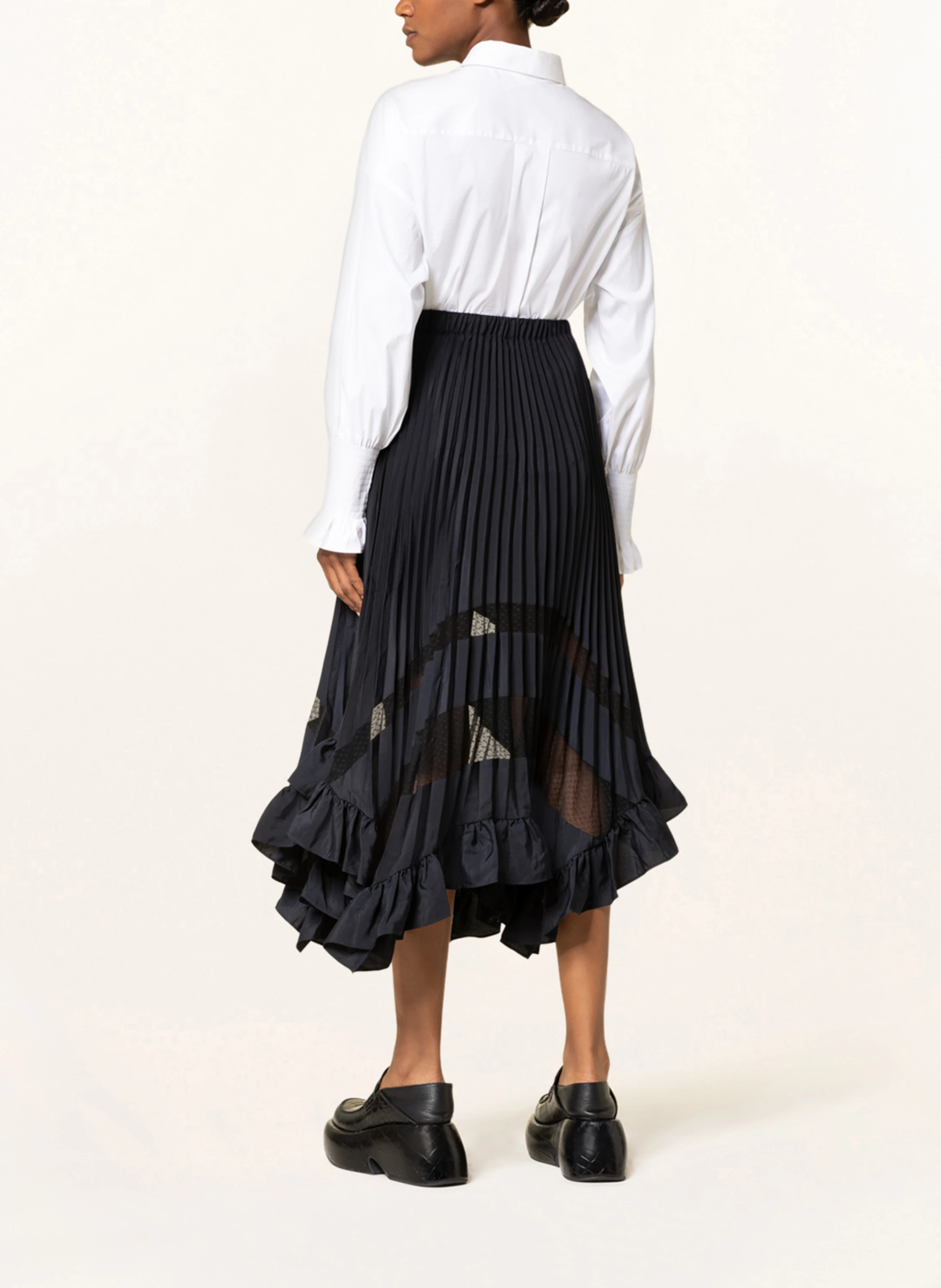 CLAUDIE PIERLOT Plisseerock mit Volants