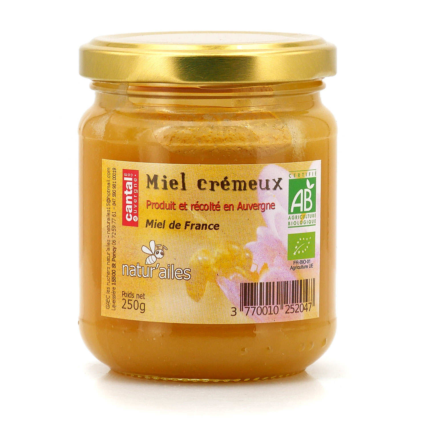 Miel crémeux bio de Montagne brassé
