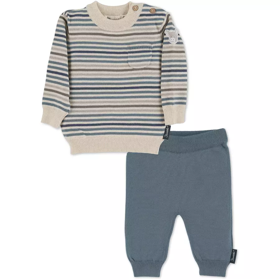 Sterntaler Strickset Shirt und Hose graublau