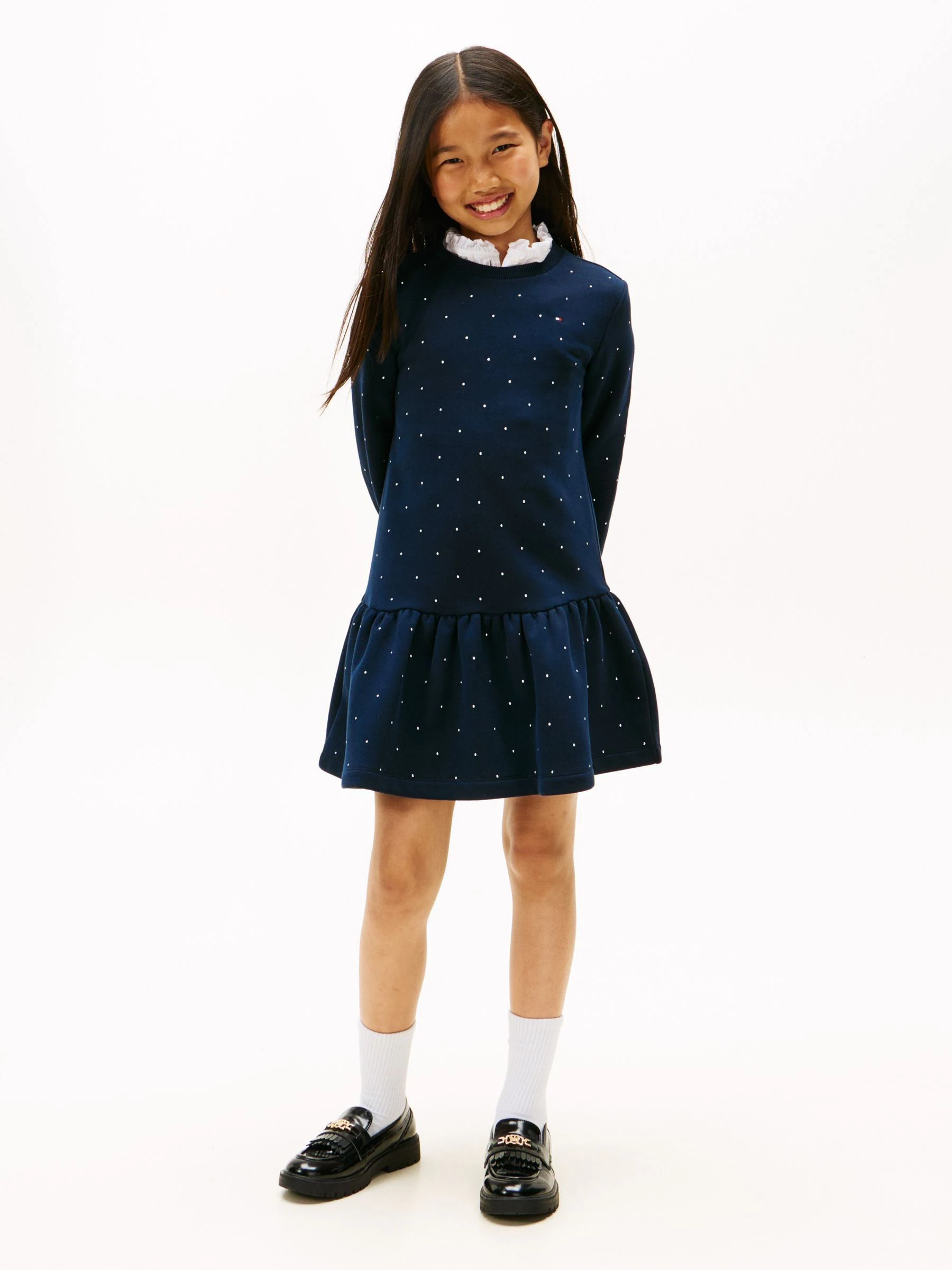 Tommy Hilfiger Festive Stud Relaxed Fleece Skater Dress