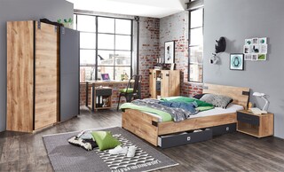 Schreibtisch Liverpool Plankeneiche Nachbildung ca. 140 x 74 x 70 cm
