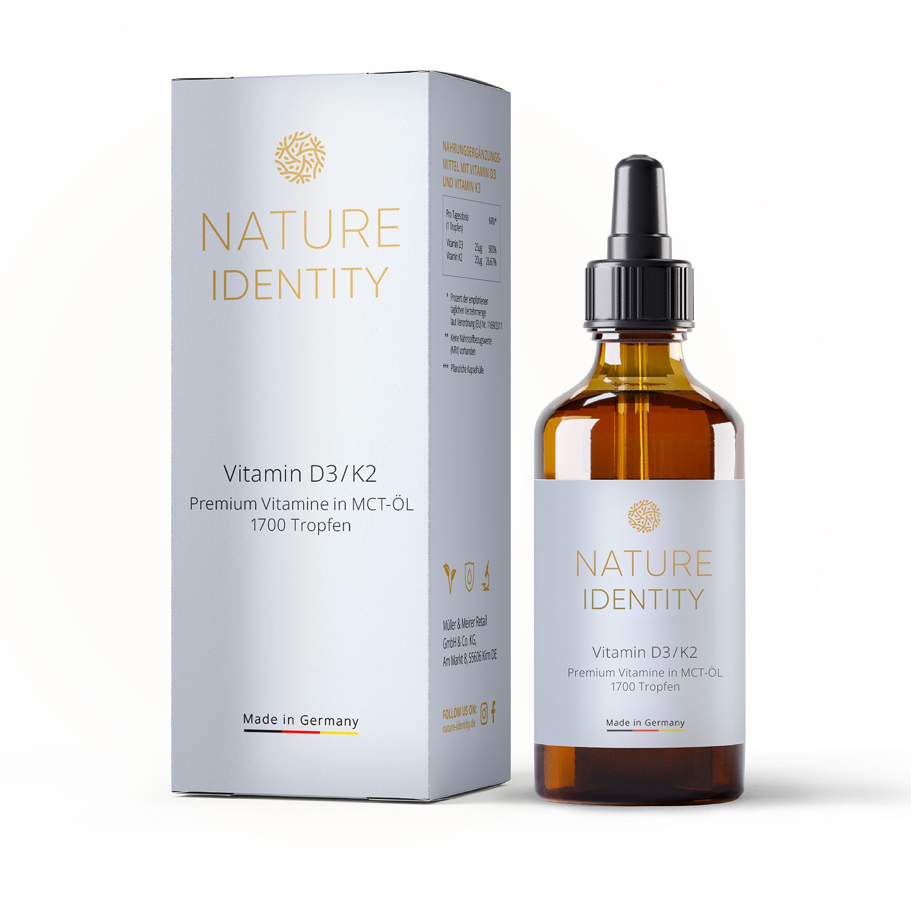 Vitamin D3/K2 1.000 I.E D3, 20mcg K2