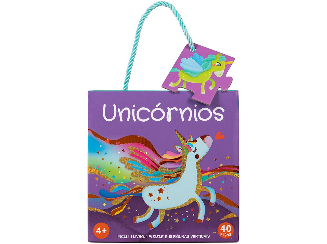 LIVRO UNICÓRNIOS COM PUZZLE