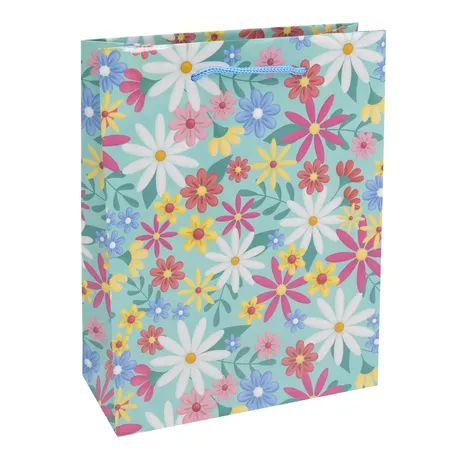 Idena Geschenktasche M Blumen 18x23x8cm FSC-Mix