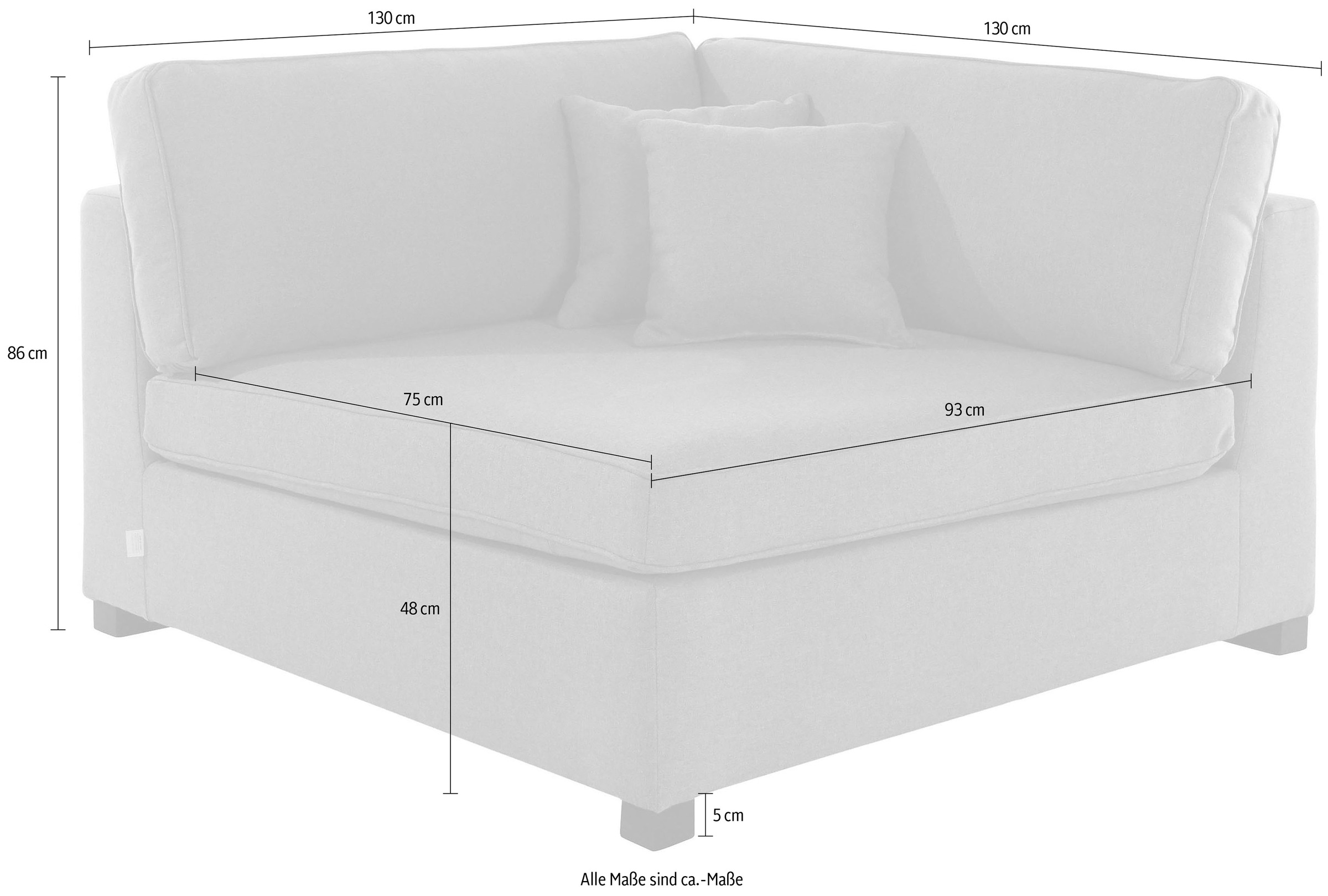 Home affaire Sofa »Skara XXL« Eckelement zur individuellen Polstergarnitur-Gestaltung