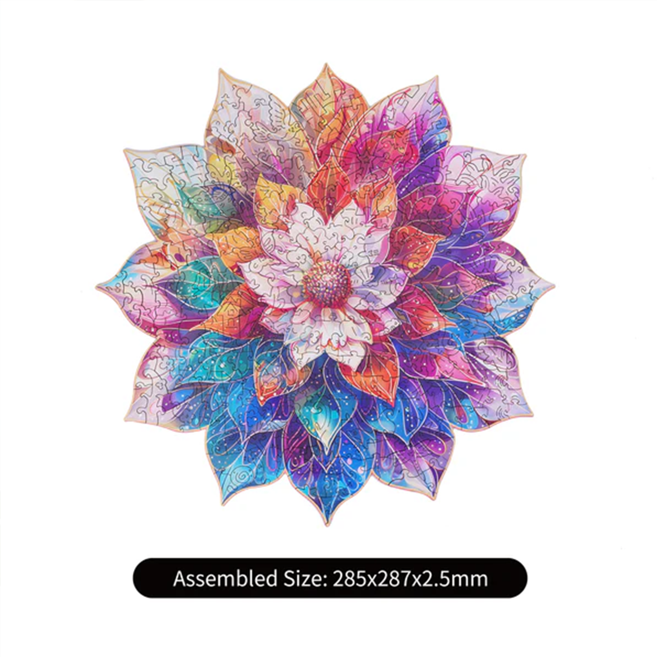 (200 Teile) Rowood Holz Jigsaw Puzzle Lege Spiel Home Deko für Erwachsene (TA001) - Mystic Mandala Flower