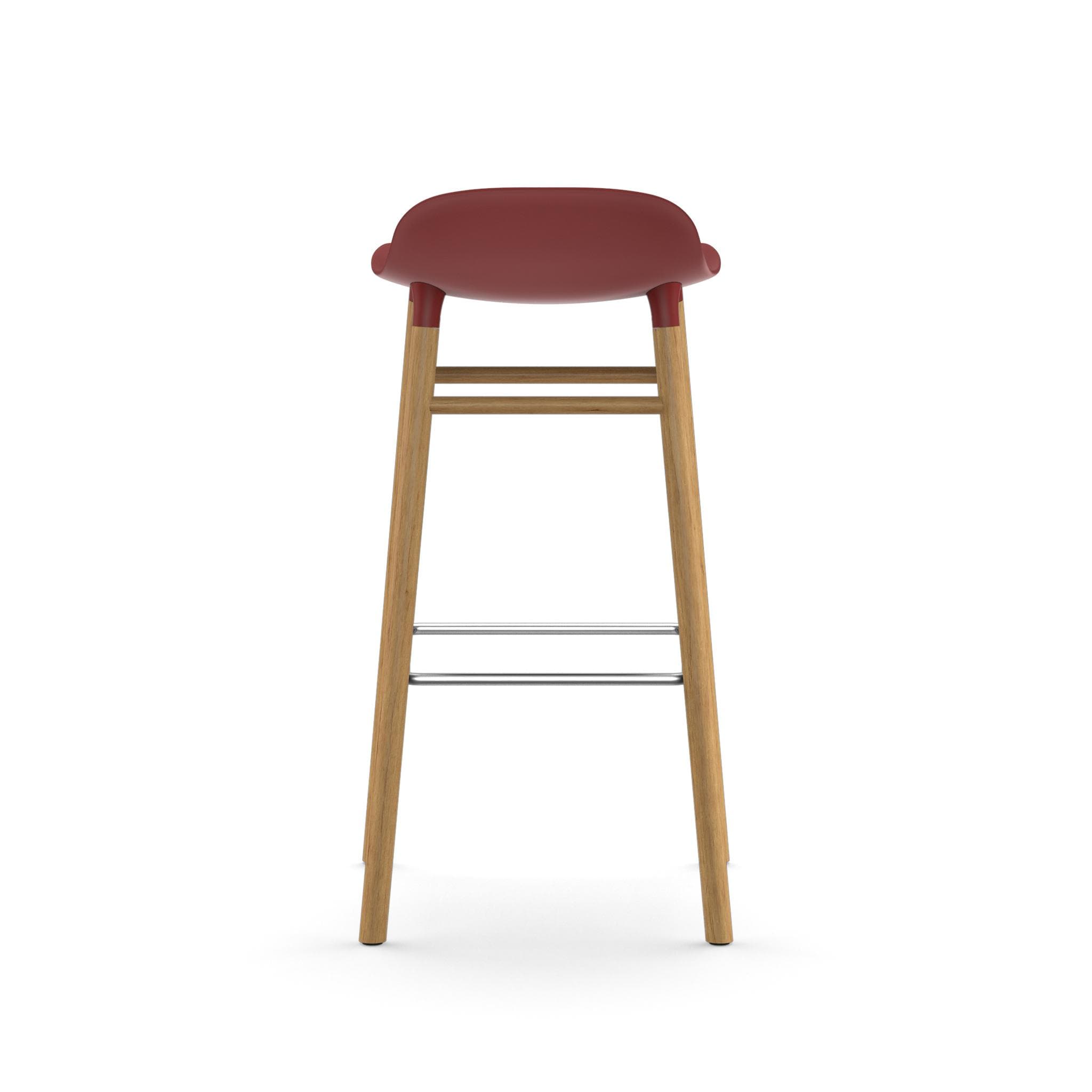Normann Copenhagen Form Barkruk Low 75 cm - Eiken - Donkerrood
