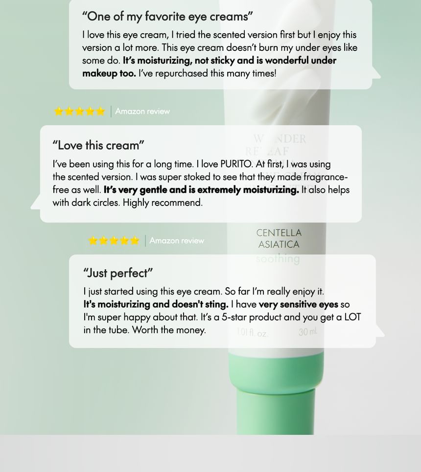 Purito SEOUL - Wonder Releaf Centella Oogcrème Geurloos