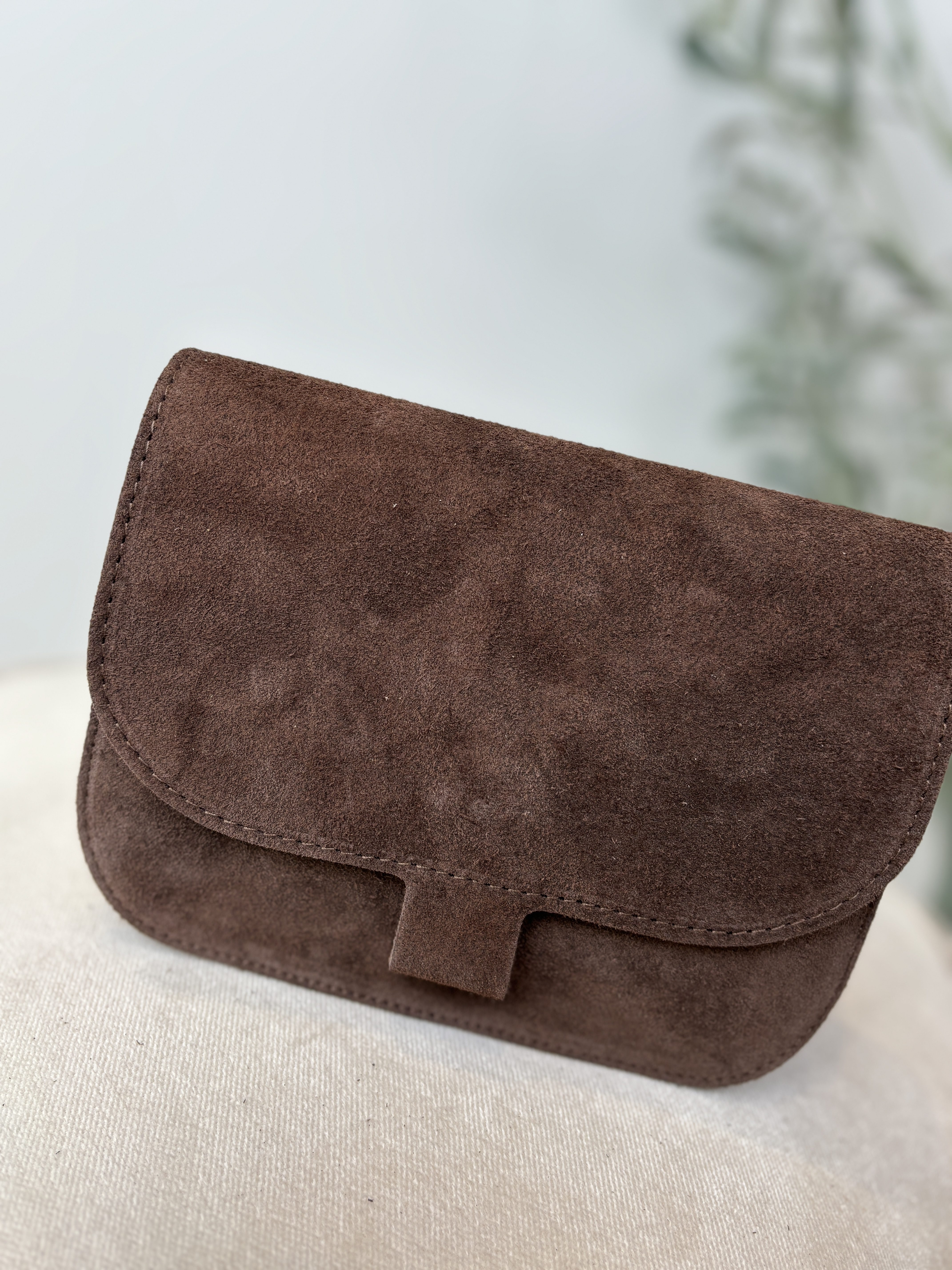 Flora Bag - Suede Donker Bruin