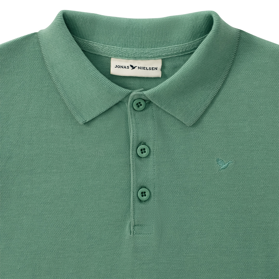 Jonas Nielsen Jungen Poloshirt in Pique-Struktur grün