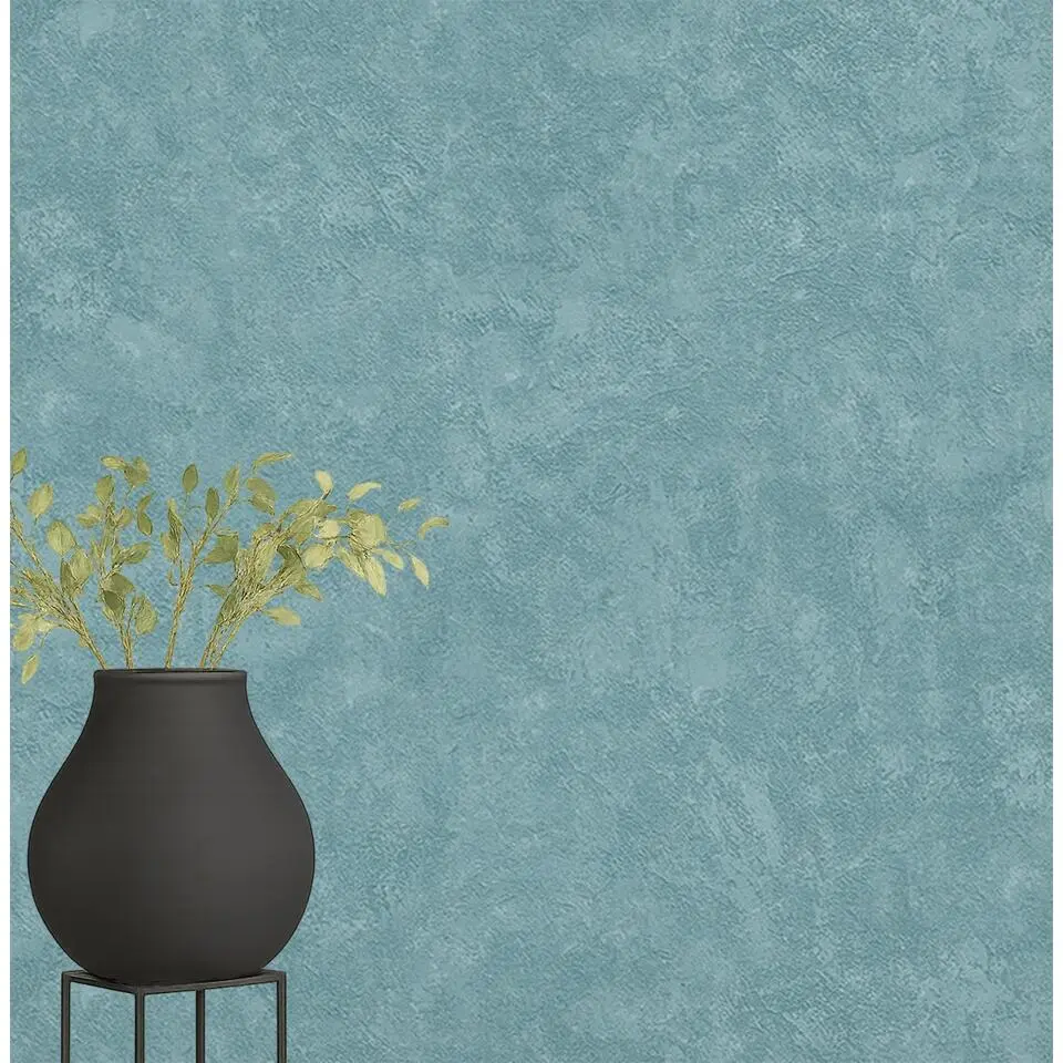 Dutch Wallcoverings Vliesbehang Artifice uni - petrol - 10,05m x 53cm