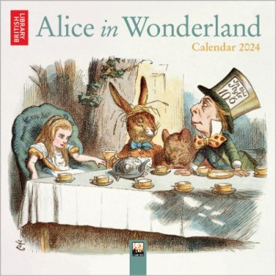 British Library: Alice in Wonderland Mini Wall Calendar 2024 (Art Calendar) (Calendar)