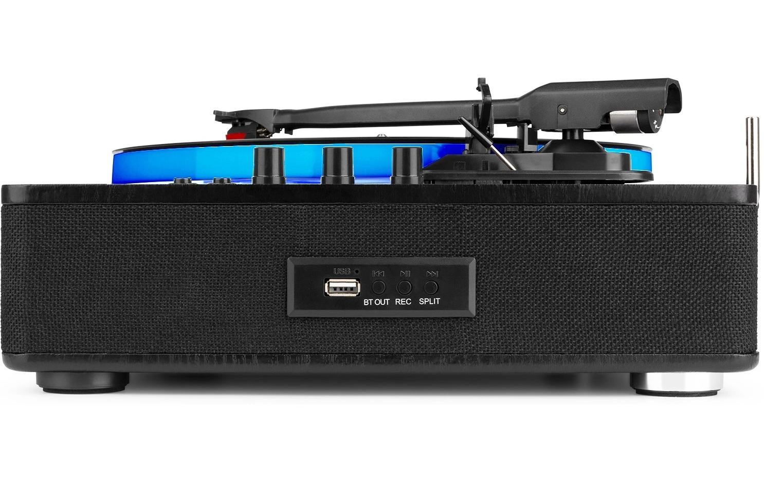 Plattenspieler RP162LED Schwarz<br>Plattenspieler mit Bluetooth und farbwechselnden LEDs