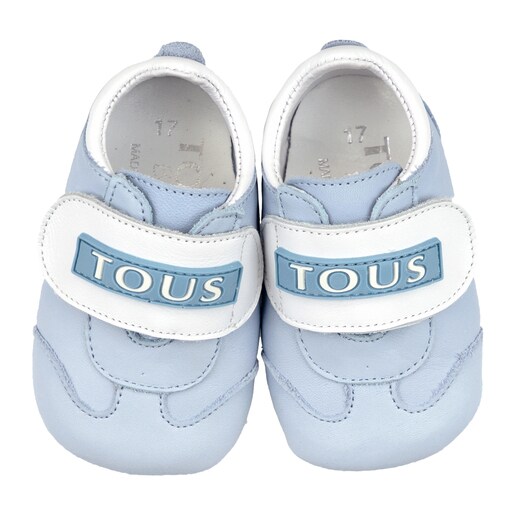 Botas esportivas TOUS em couro azul com fecho de velcro.