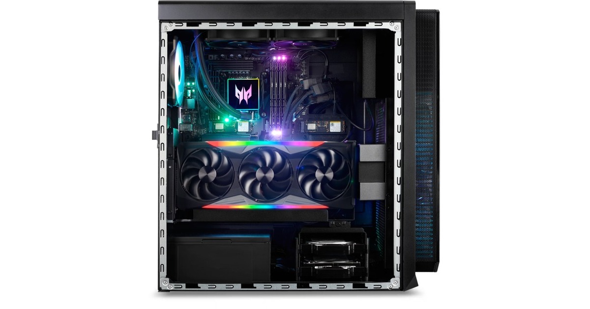 AcerPredator Orion 7000 PO7-655 I7K1436GLS gaming pc  (Zwart | i7-14700F | RTX 4080 Super | 32 GB | 1 TB)