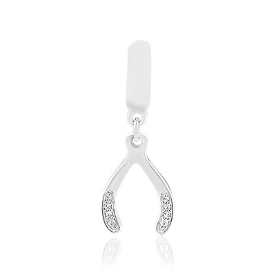 Charm's  os chanceux argent zirconia