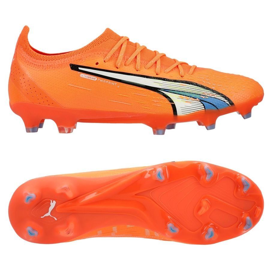 PUMA Ultra Ultimate FG/AG Supercharge - Orange/Blanc/Bleu