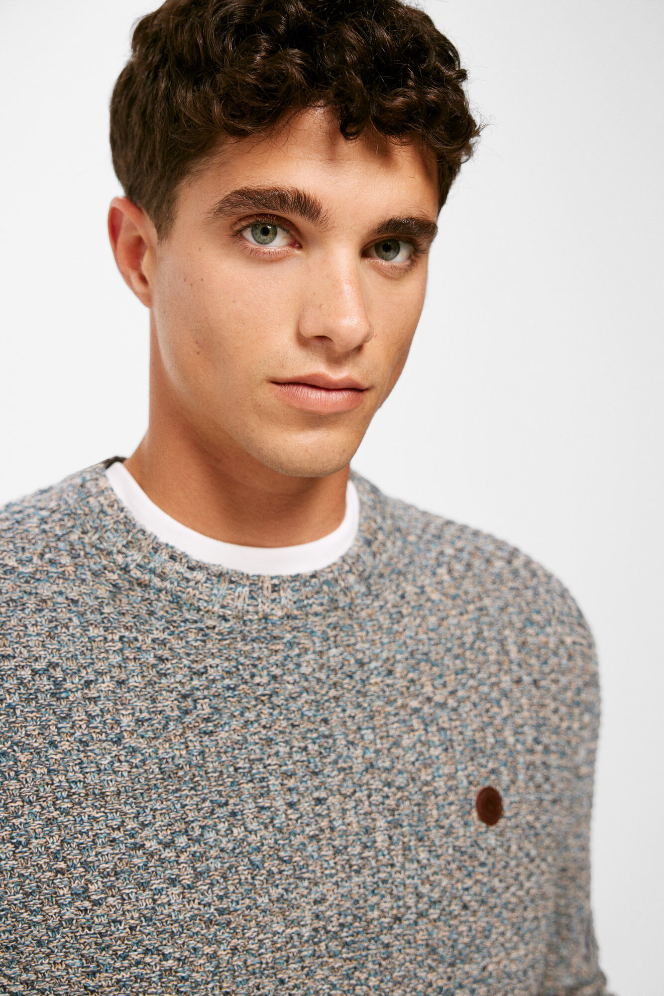 camisa texturizada sofisticada