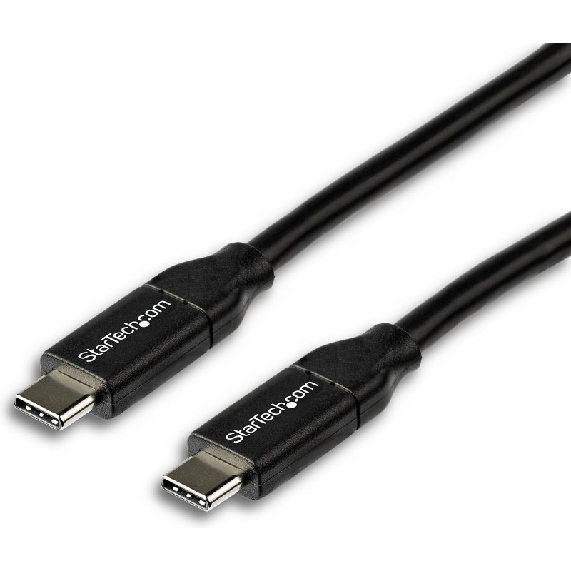 StarTech.com Câble de Charge Rapide USB-C de 2m, Charge et Synchronisation, 100W (5A) PD, USB 2.0, Certifié USB-IF - Cordon de Charge USB C Noir
