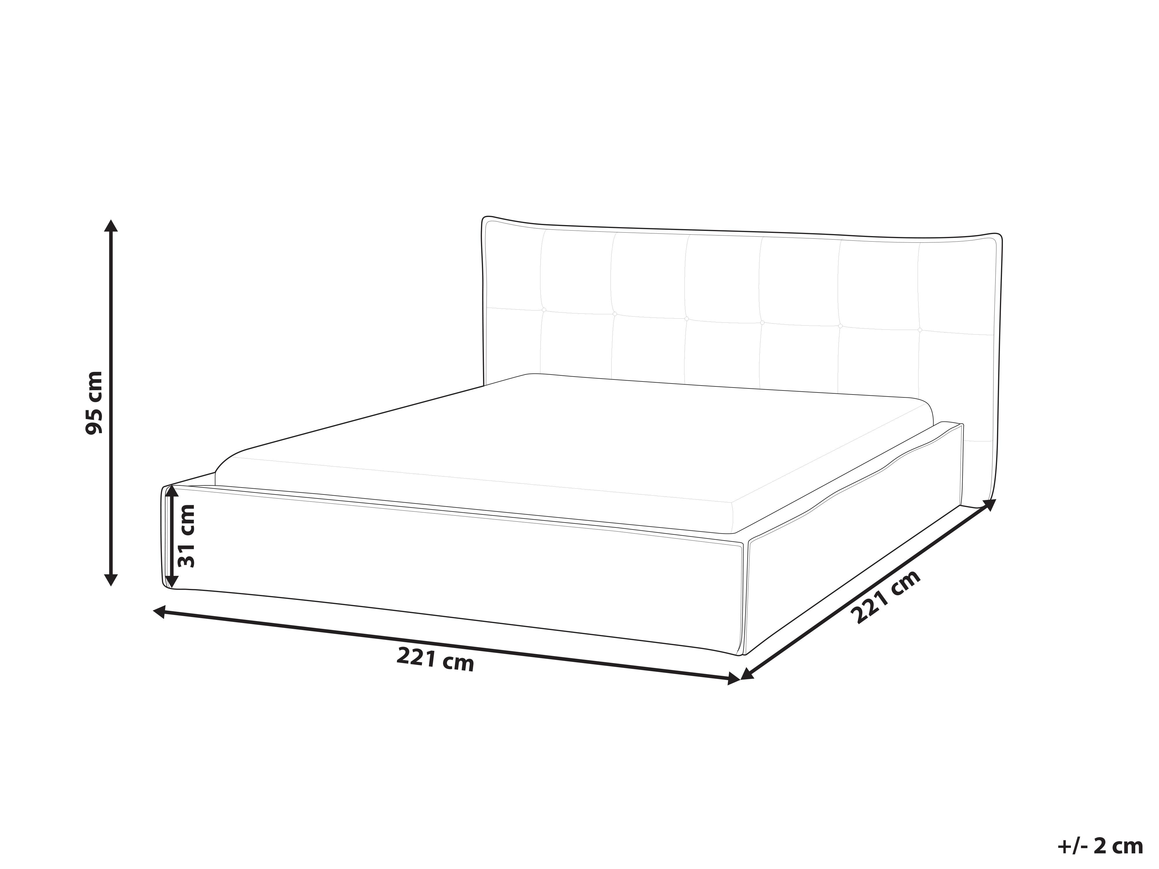 Waterbed Kunstlinnen LESTRE 180 x 200 cm Taupe