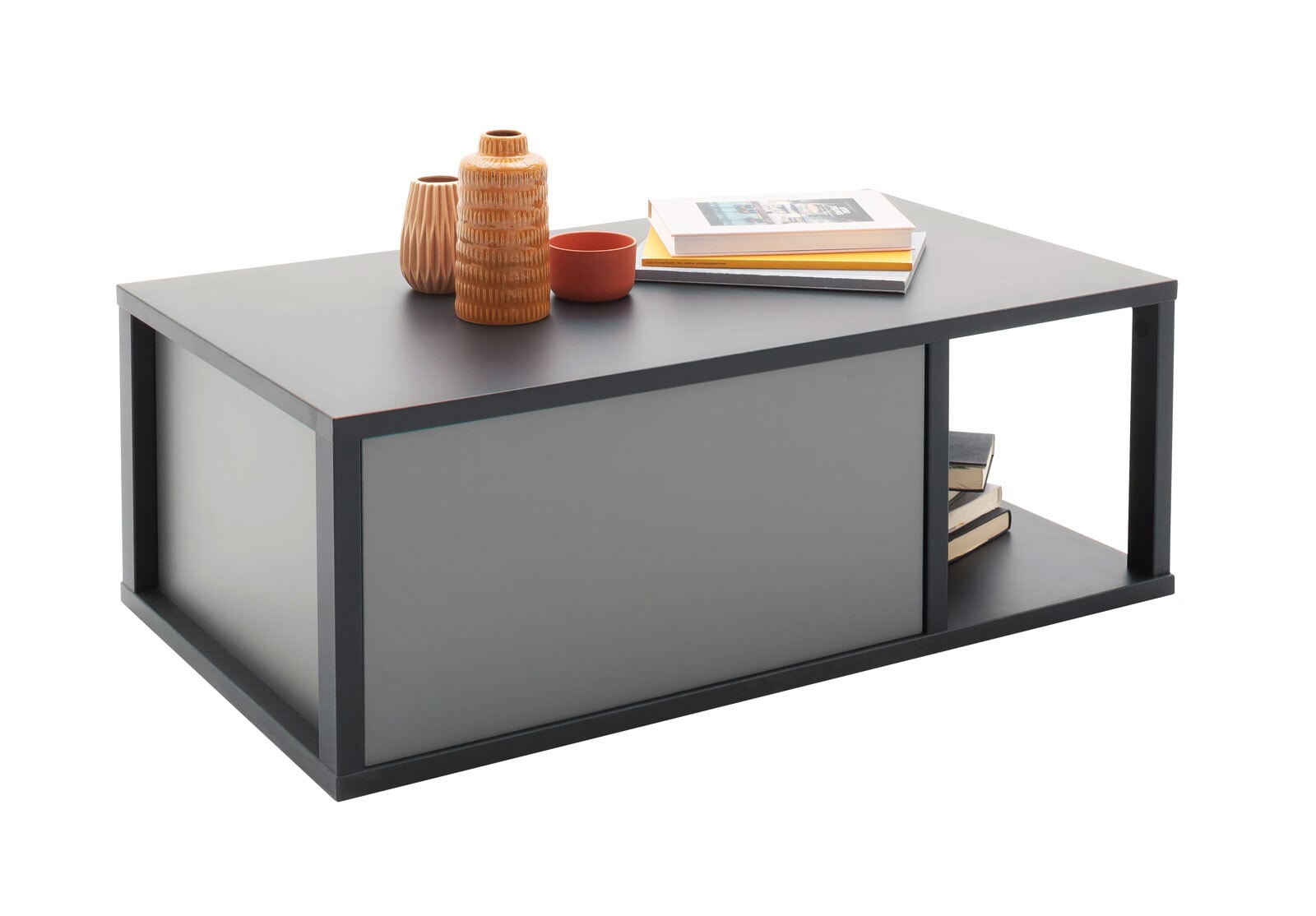 Couchtisch LUXOR 95 x 55 cm Royal grau/ anthrazit