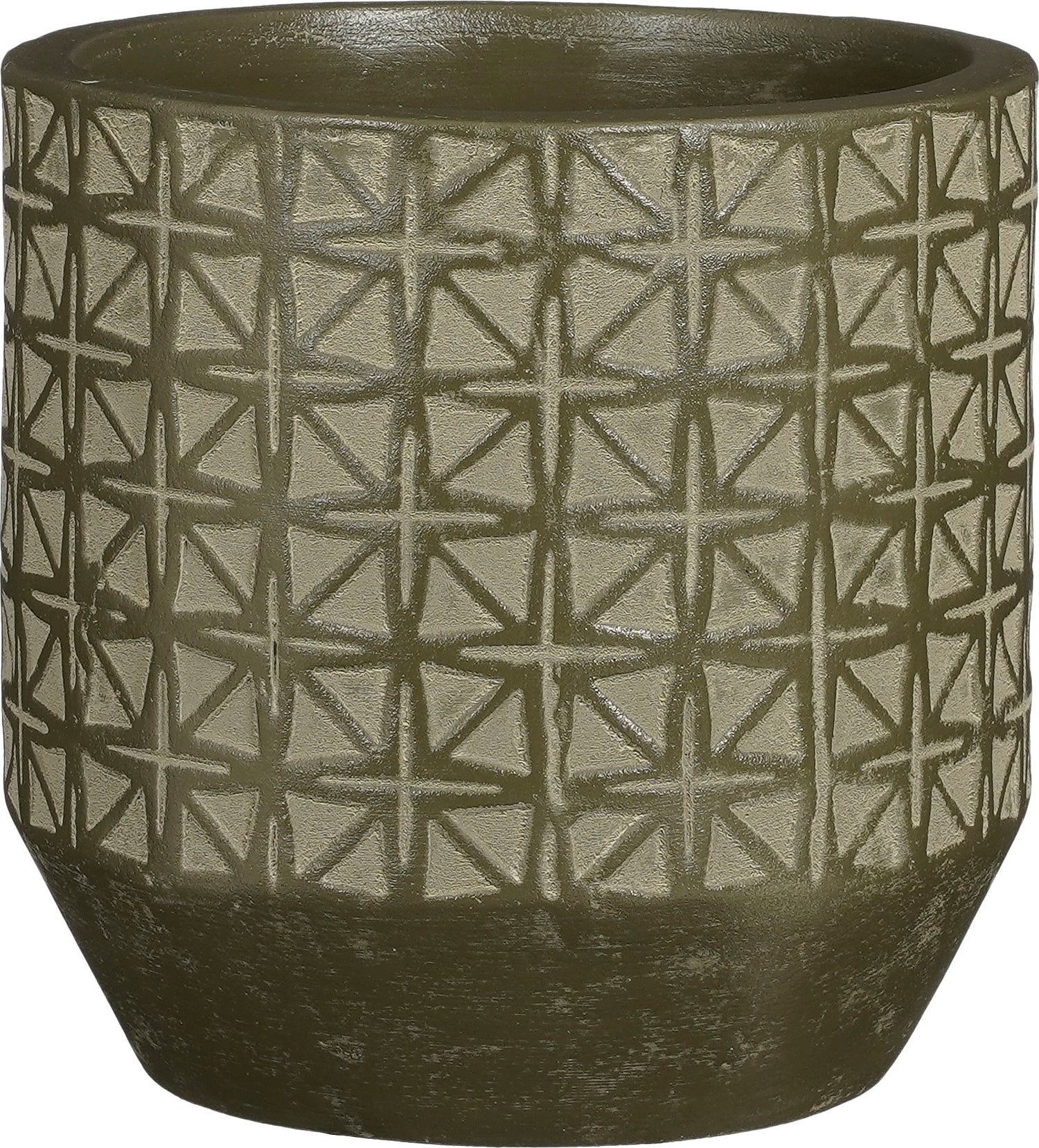 Mica Decorations bloempot Valley donkergroen D 25 H 24 cm