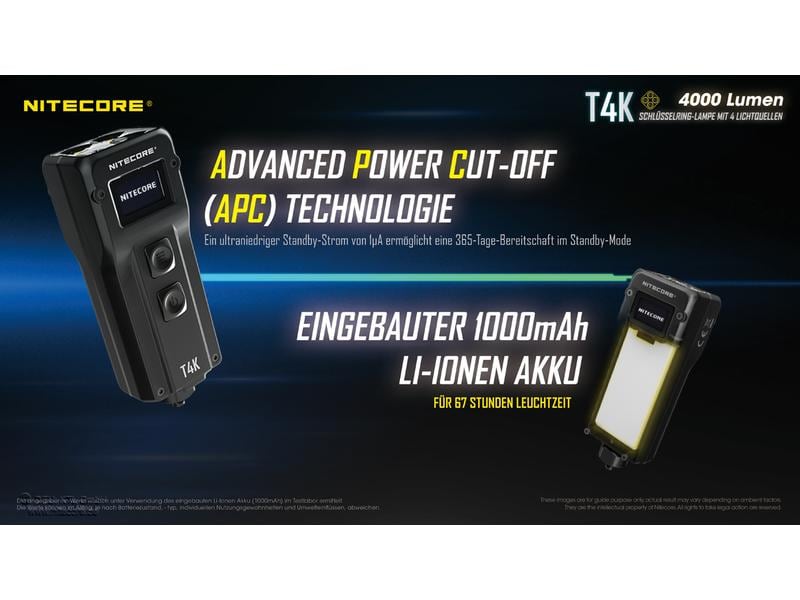 Nitecore Taschenlampe T4K LED-Taschenlampe